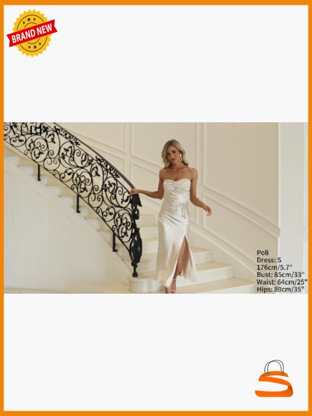 Elegant Satin Midi Dress with Halter Neck and Backless Design Perfect for - Picture 7 of 7